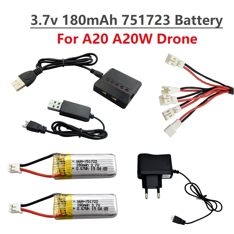 Drone Zll Rc - Baterai Lipo 3.7V 180mAh Asli Dan