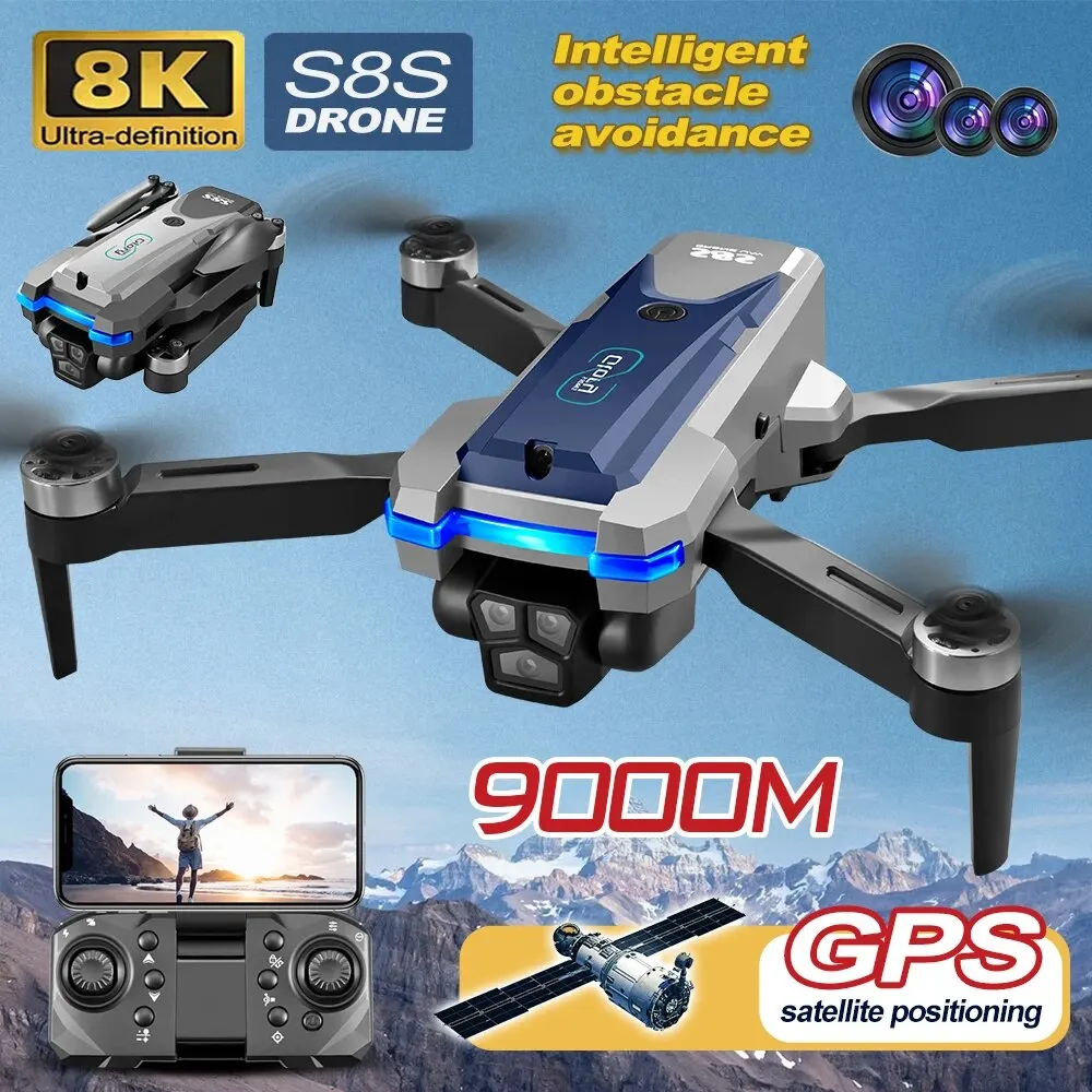 Drone Ae Rc - S8S Drone lipat 5G Wifi 8K