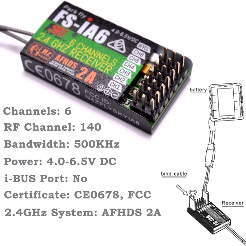 Flysky FS-IA6 Receiver 6CH Dua - Drone Rc Battery ulasan dan harga