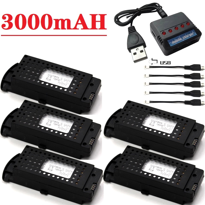 Baterai Drone Q6 3.7V 3000mAh  - Drone Zll Rc ulasan dan harga