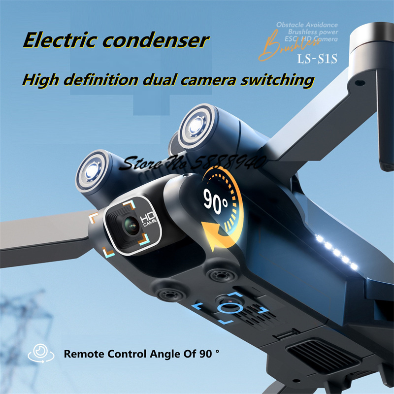 Drone Lipat Tanpa Sikat dengan - Drone S1S Rc Quadcopter ulasan dan harga