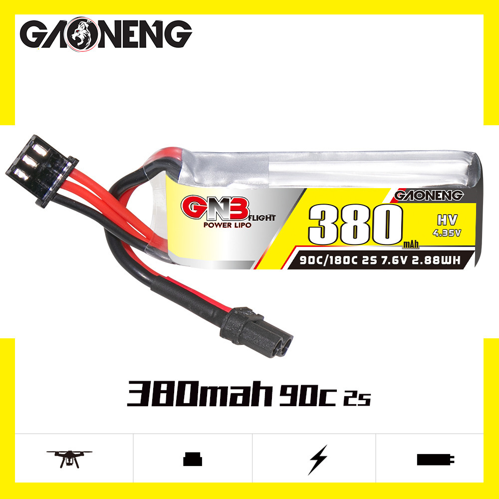 Baterai Lipo GNB 2S 7.6V 380mA - Drone Rc Leading ulasan dan harga
