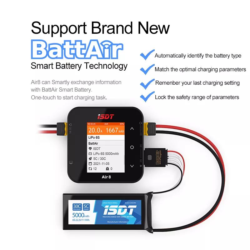 ISDT Air8 500W 20A Pengisi Day - Lipo Battery Charger ulasan dan harga